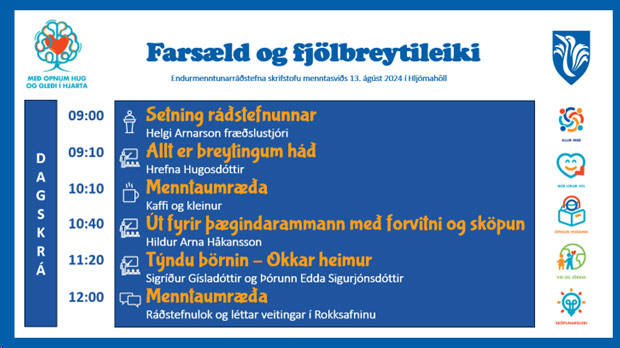 Dagskrá endurmenntunarráðstefnunar