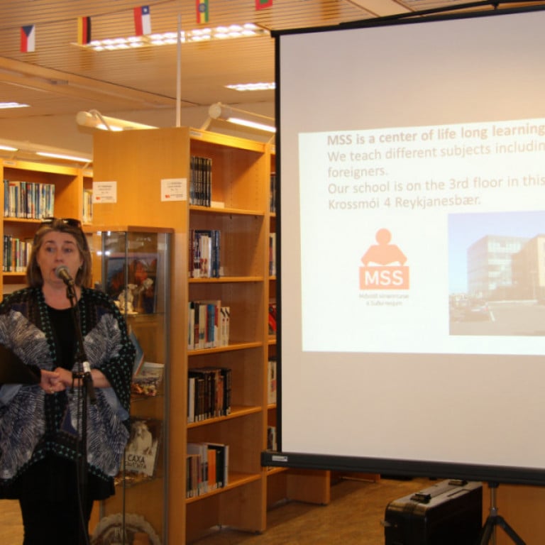 Sveindís Valdirmarsdóttir starfsmaður MSS kynnti fjölbreytta þjónustu stöðvarinnar, m.a. Lingua café