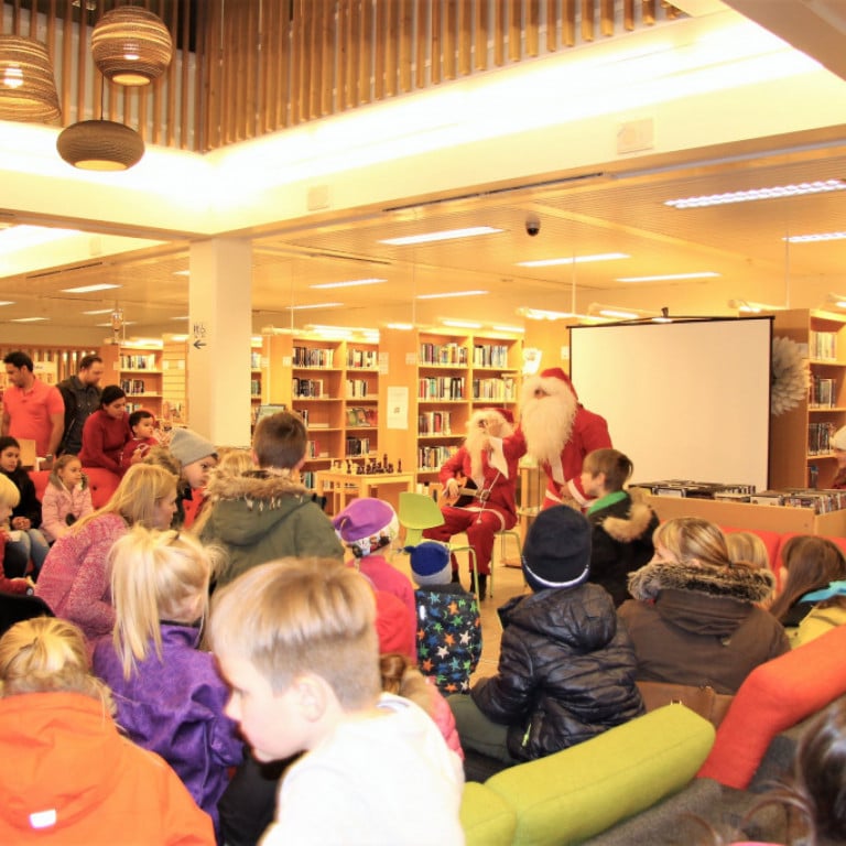 Börnum finnst alltaf gaman þegar jólasveinar mæta á svæðið