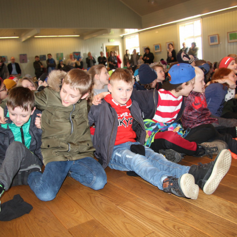 Allir félagar á opnun listahátíðar