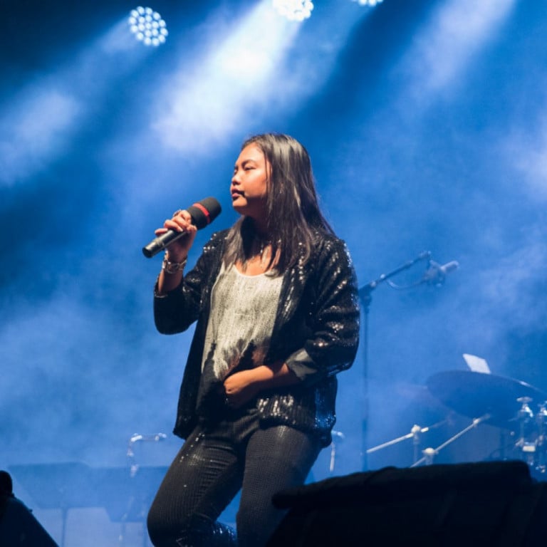 Jóhann Ruth söng á hátíðarsviðinu á laugardagskvöld