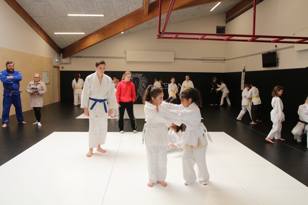 Júdóbrögðin sýnd forsetahjónum