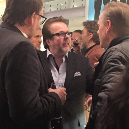 Björgvin á tali við þá félaga Eyjólf Kristjánsson og Stefán Hilmarsson