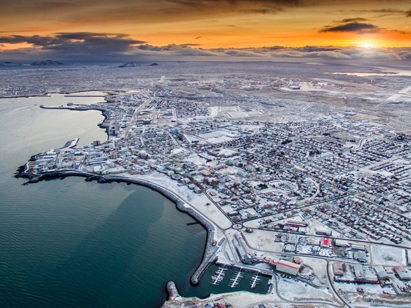 Reykjanesbær í vetrarham