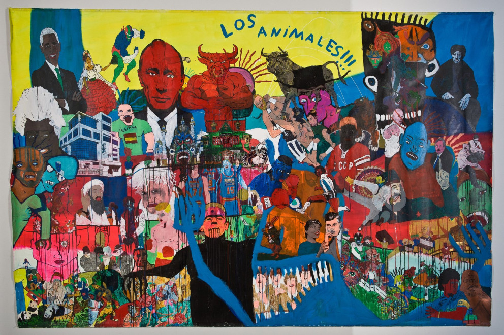 Dýragarðurinn I. Verk eftir Úlf Karlsson á sýningunni Við girðinguna.