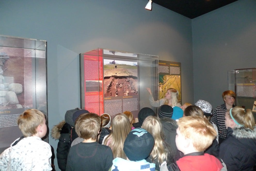 Nemendur í vettvangsferð.