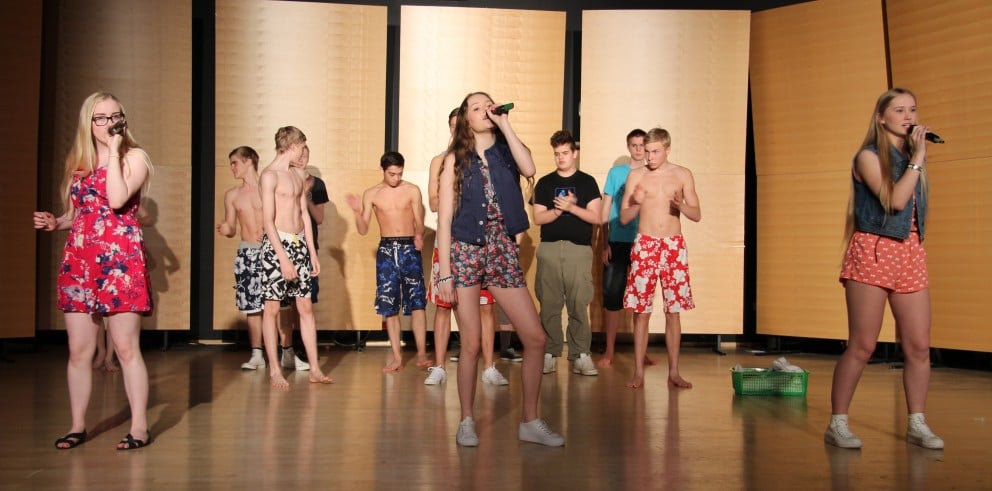 Frá grunnskólasýningu í Stapa.