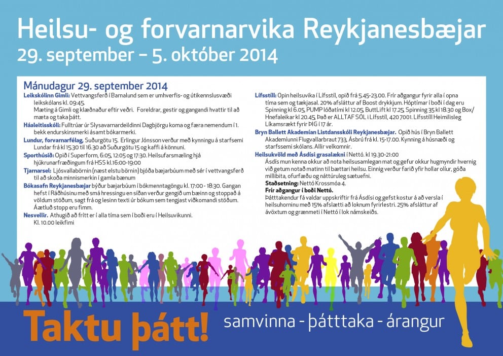 Auglýsing Heilsu- og forvarnarviku í ár.