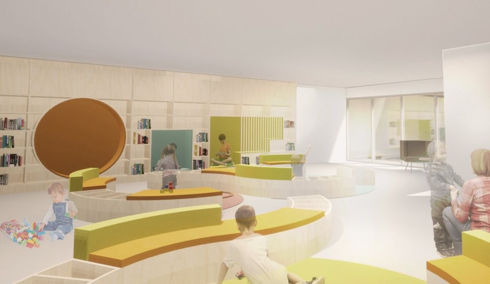 Hnokkadeildin í nýja bókasafninu í Hljómahöll