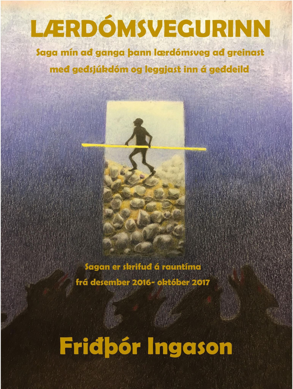 Kápa bókarinnar Lærdómsvegurinn eftir Friðþór Vestmann Ingason.