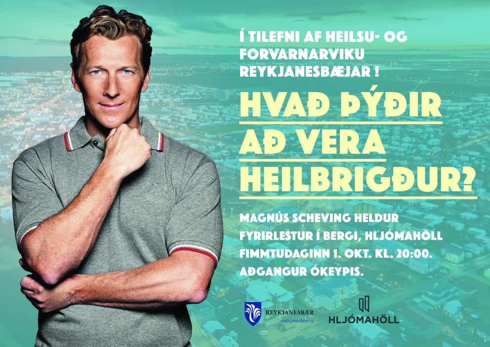 Magnús Scheving verður með fyrirlestur í heilsu- og forvarnarviku