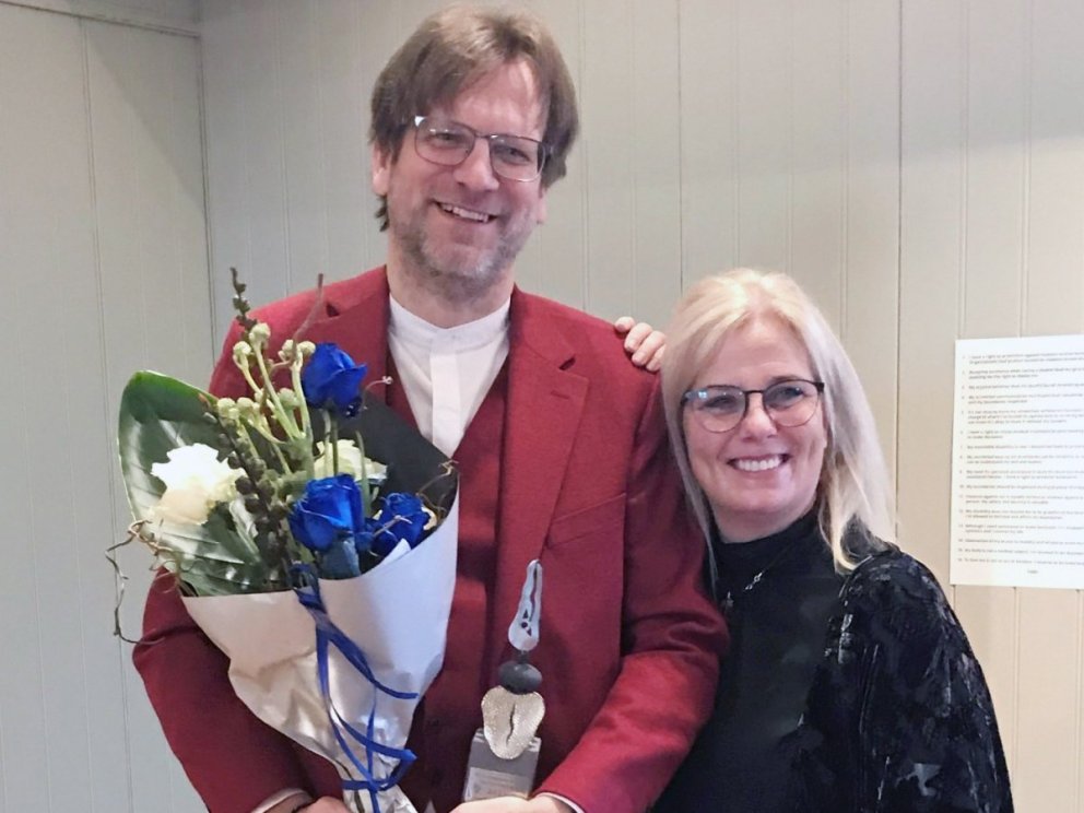 Júlíus Freyr Guðmundsson Súluhafi ásamt eiginkonu sinni Guðnýju Kristjánsdóttur