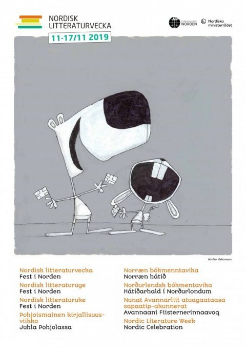 Veggspjald norrænu bókmenntavikunnar 11. - 17. nóvember 2019.