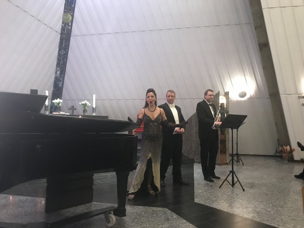 Alexandra Chernyshova og Rúnar Guðmundsson á nýárstónleikum 2020 en verkefnið hlaut styrk úr Mennin…