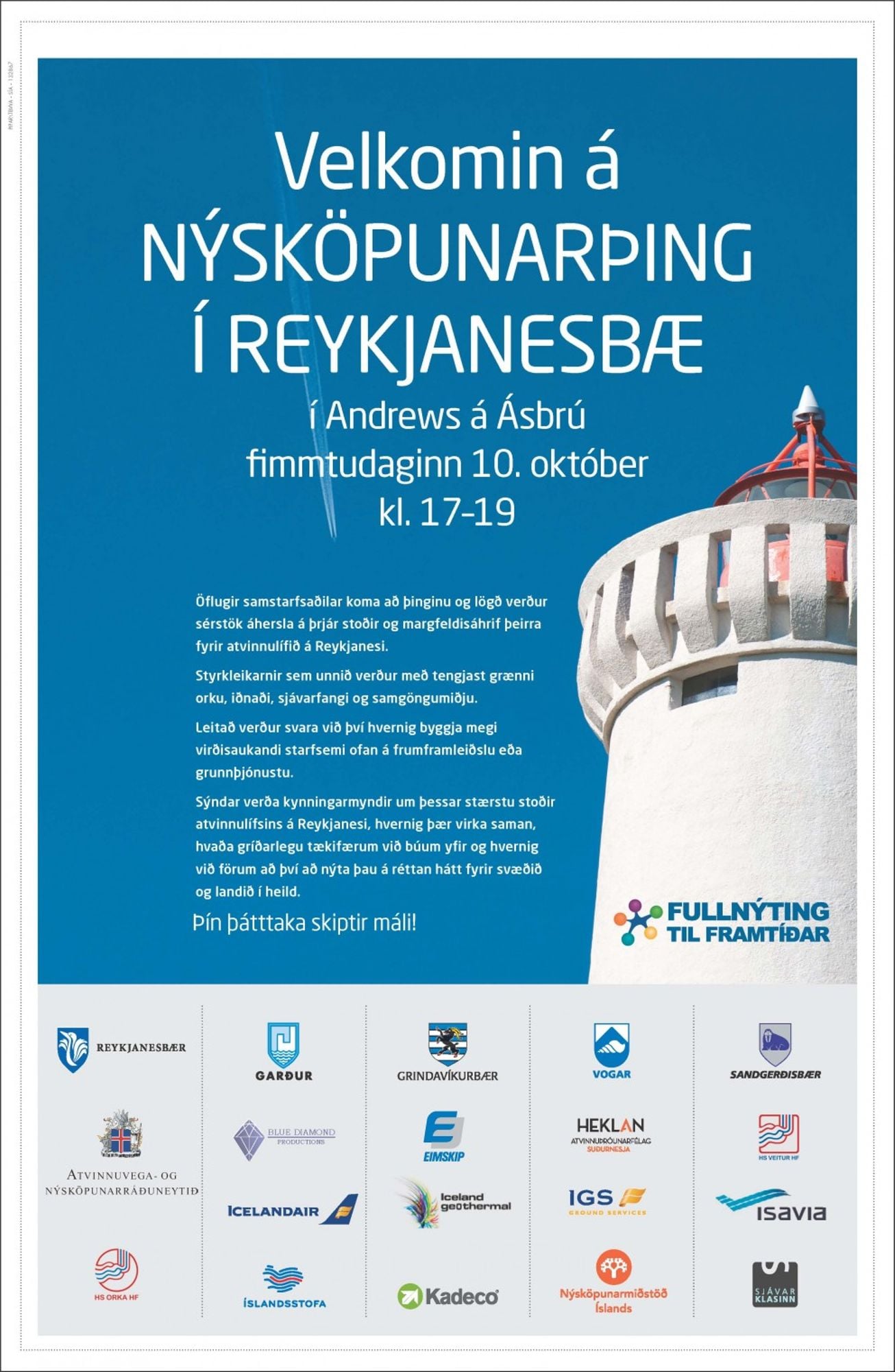 Auglýsing nýsköpunarþingsins.