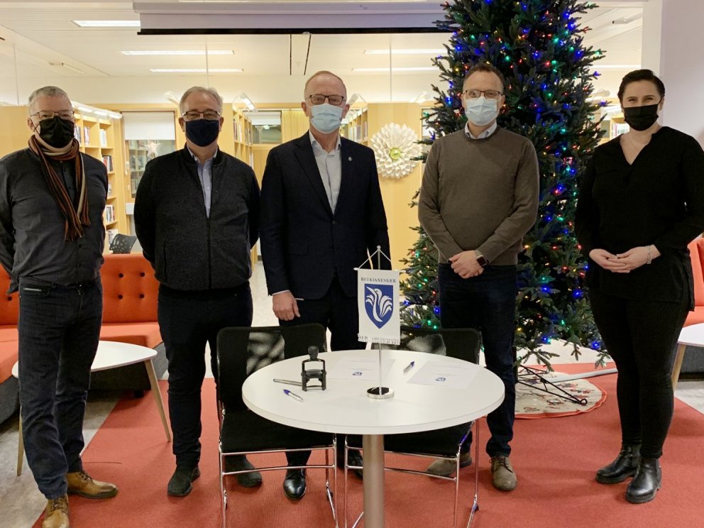 Frá vinstri:  Eiríkur Páll Jörundsson, Kristinn Þór Jakobsson, Kjartan Már Kjartansson, Pétur Már Ó…