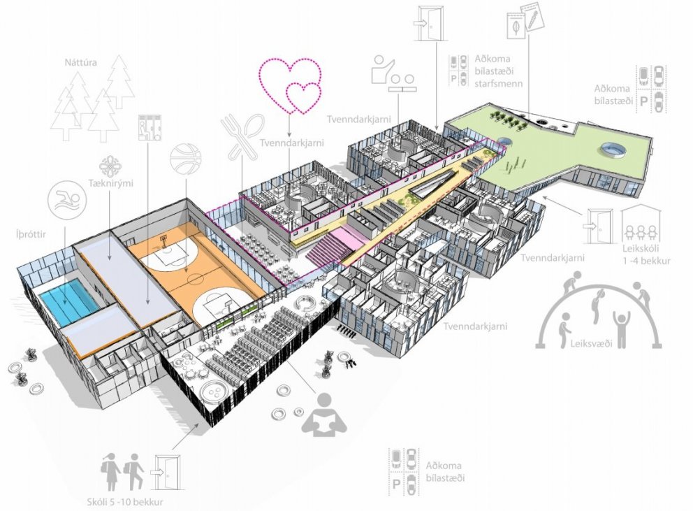 Teikning úr hönnunargögnum Arkís arkitektum.