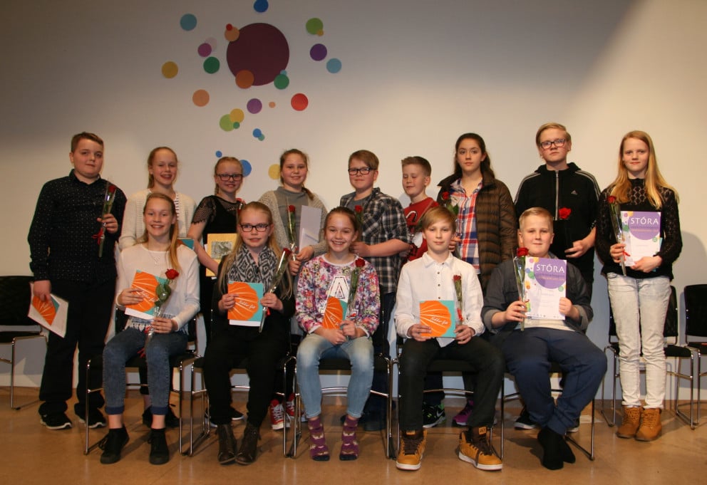Upplesarar á lokahátíðinni 2016 sem fram fór í grunnskóla Sandgerðis.