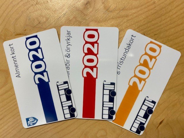 Strætó kort fyrir árið 2020 eru nú komin í sölu.
