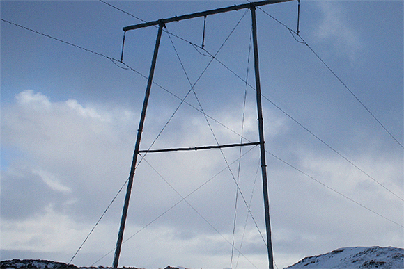 Suðurnesjalína 1. Ljósmynd af vef Landsnets