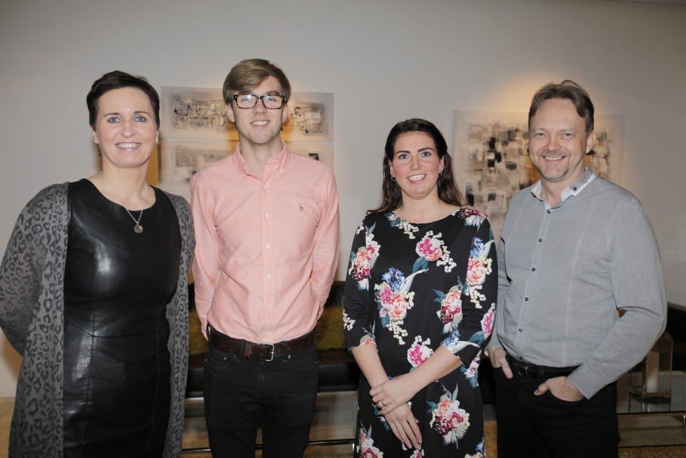 Útsvarslið Reykjanesbæjar ásamt forseta bæjarstjórnar.