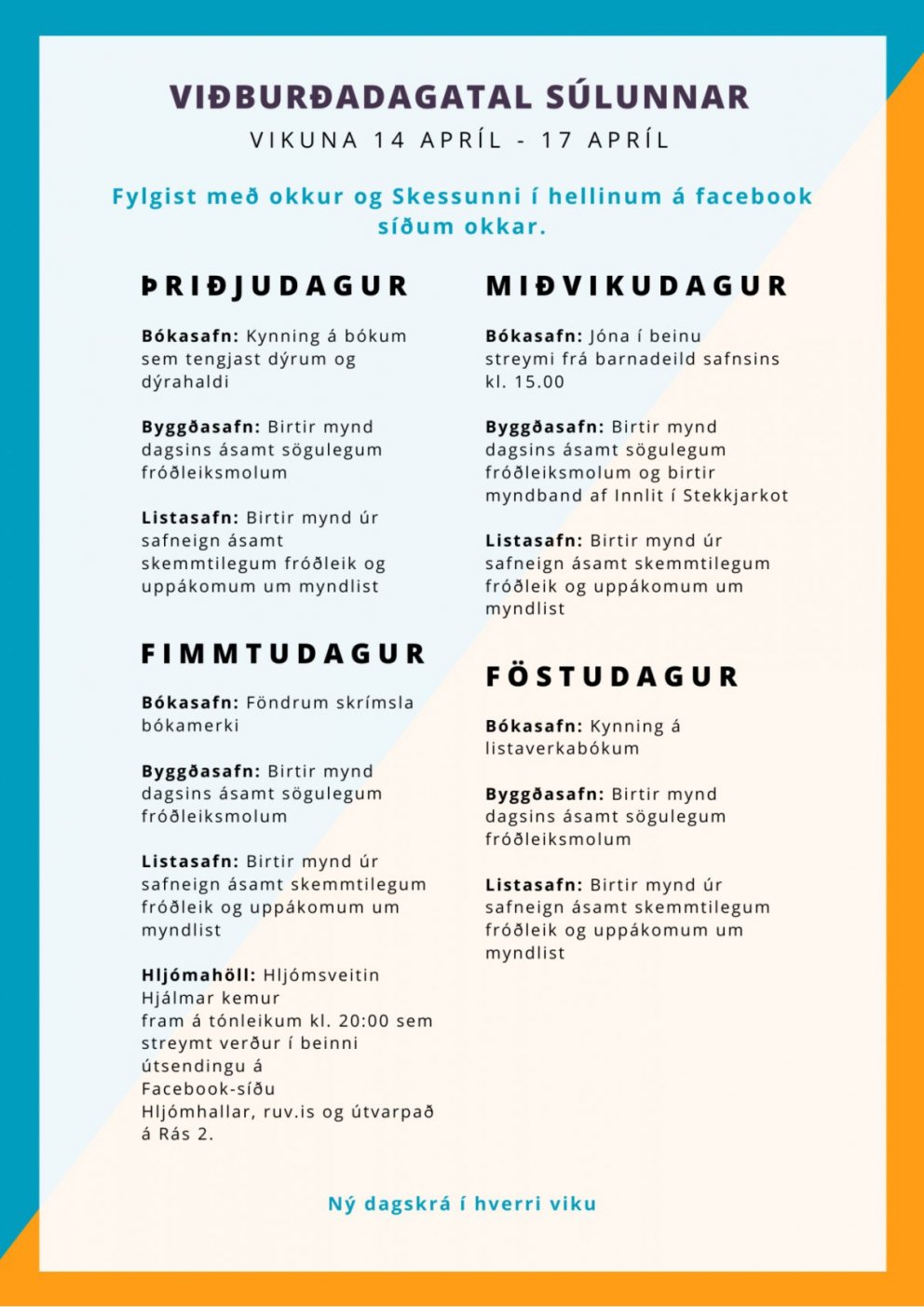 Viðburðadagatal Súlunnar