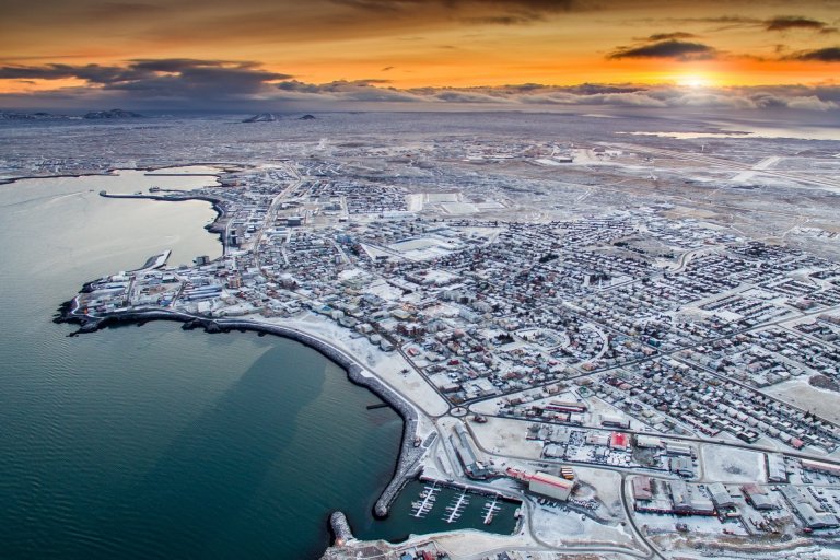 Reykjanesbær á fallegum vetrardegi. Ljósmynd: Garðar Ólafsson