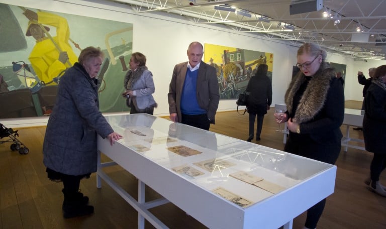 Frá sýningu um Gunnlaug Scheving.