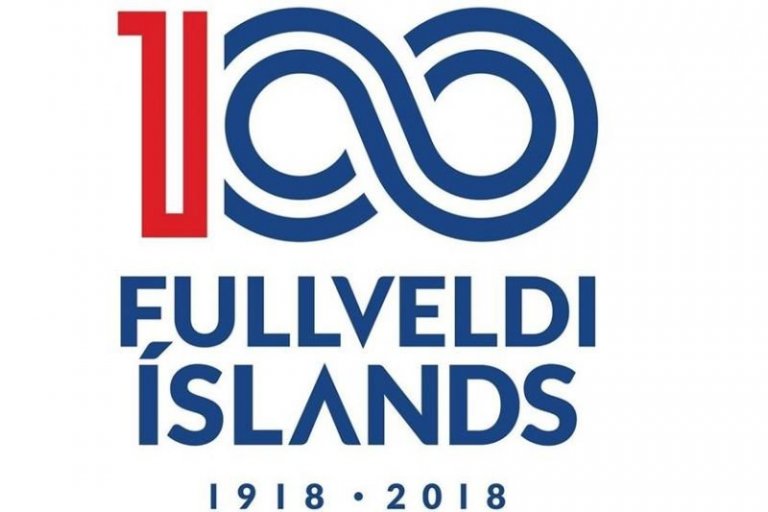 Merki 100 ára afmælis fullveldis Íslands.