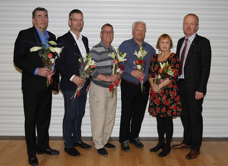 Framkvæmdastjórarnir ásamt bæjarstjóra.