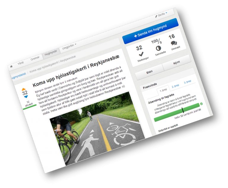 Skjáskot af vefnum.