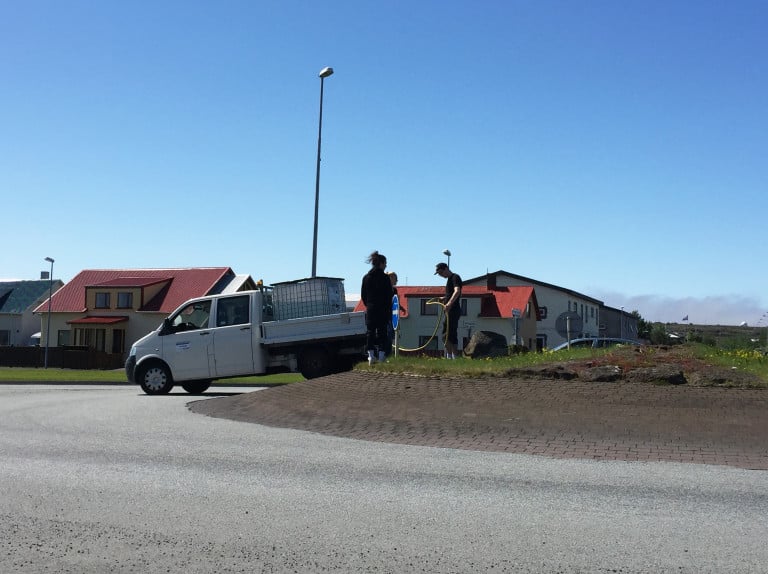 Vinnuskóli Reykjanesbæjar að störfum.