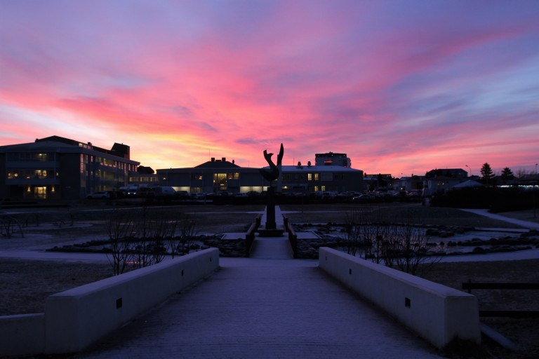 Morgunroði í Reykjanesbæ.