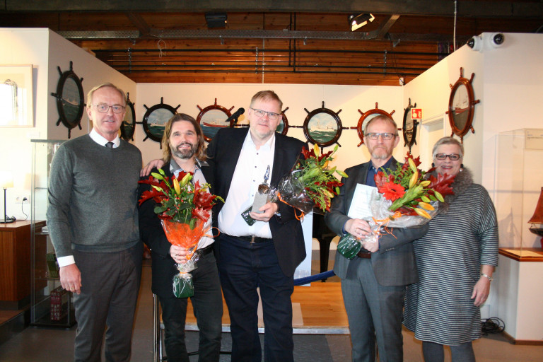 Aðstandendur Með blik í auga, Arnór B. Vilbergsson, Kristján Jóhannsson og Guðbrandur Einarsson, ás…