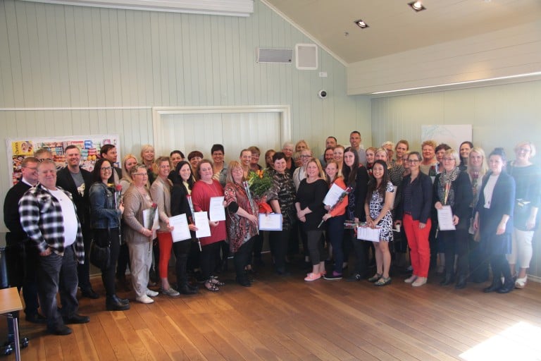 Frá afhendingu hvatningarverðlauna.