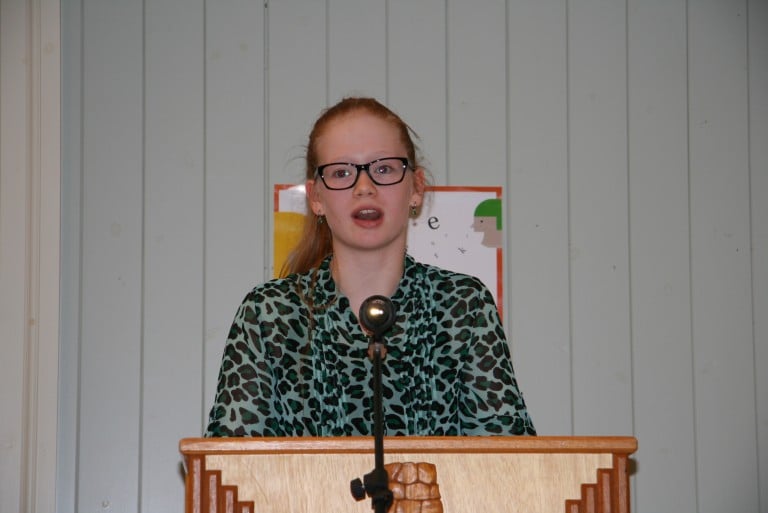 Frá lokahátíð Stóru upplestrarkeppninnar