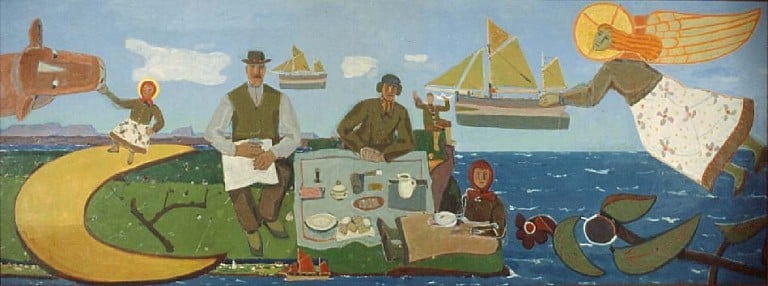 Eitt af verkum Gunnlaugs Scheving á sýningunni.