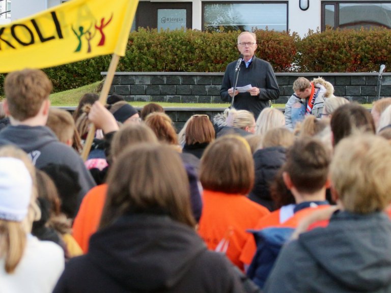 Kjartan Már Kjartansson bæjarstjóri setti hátíðina