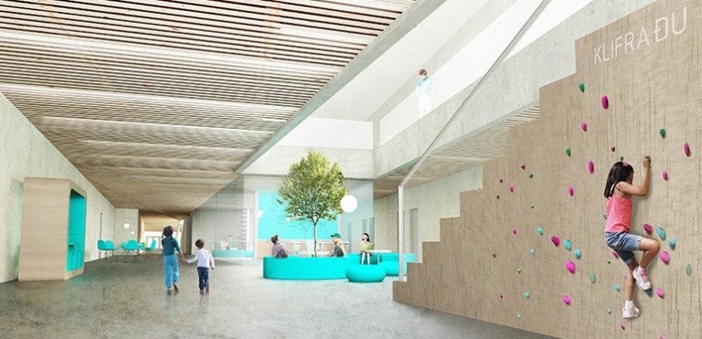 Mynd úr kynningu Arkís á nýjum skóla í Dalshverfi.