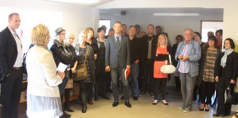 Frá vígslu viðbyggingar við Ösp.