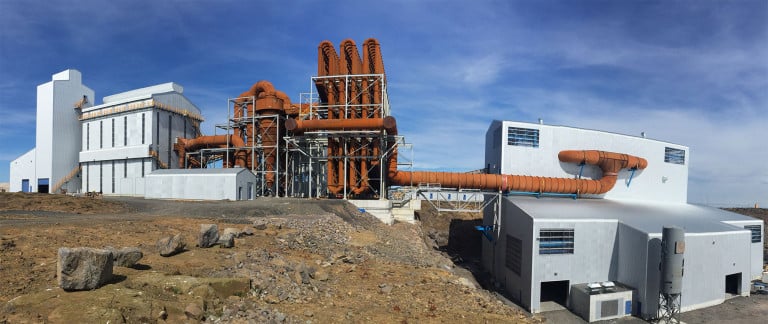 Verksmiðja United Silicon hf. í Helguvík. Mynd af vef stofnunarinnar, silicon.is.