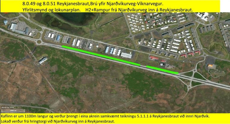 Malbikun á Reykjanesbraut - framkvæmdamynd 1