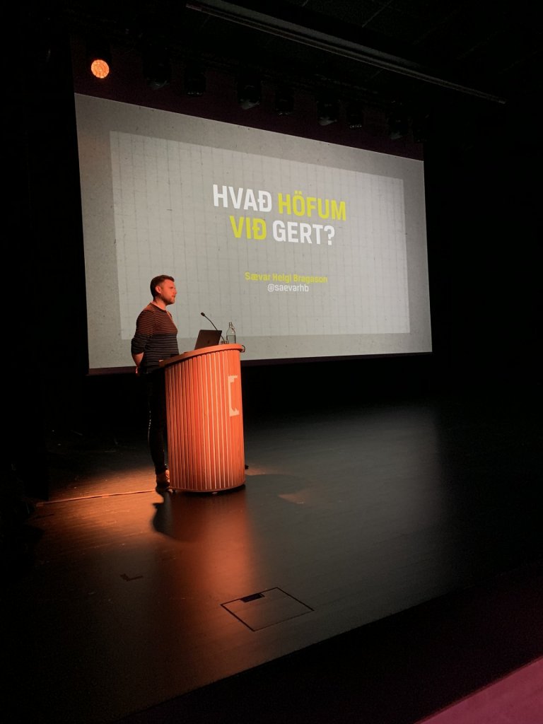 Sævar Helgi Bragason ræddi mikilvægi þess að setja umhverfismálin á oddinn í skólastarfinu