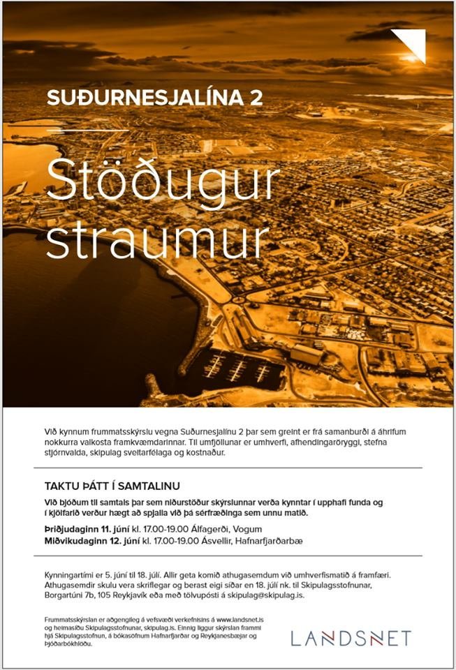 Kynning á frummatsskýrslu vegna Suðurnesjalínu 2