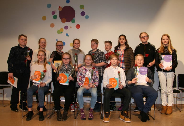Upplesarar á lokahátíðinni 2016 sem fram fór í grunnskóla Sandgerðis.